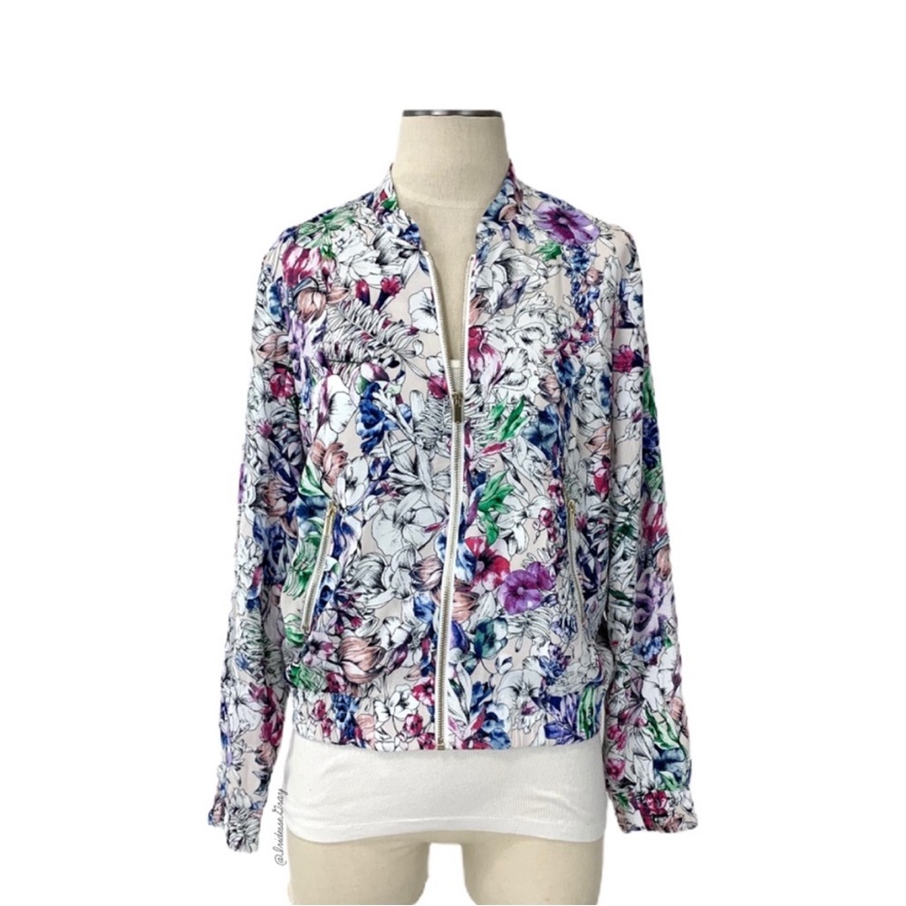H&M floral bomber jacket